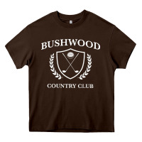 Chocolate Brown bushwood country club Heavy Core Tee - artisFamous