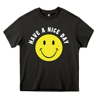 Asphalt retro   have a nice day   smile happy face Heavy Core Tee - artisFamous