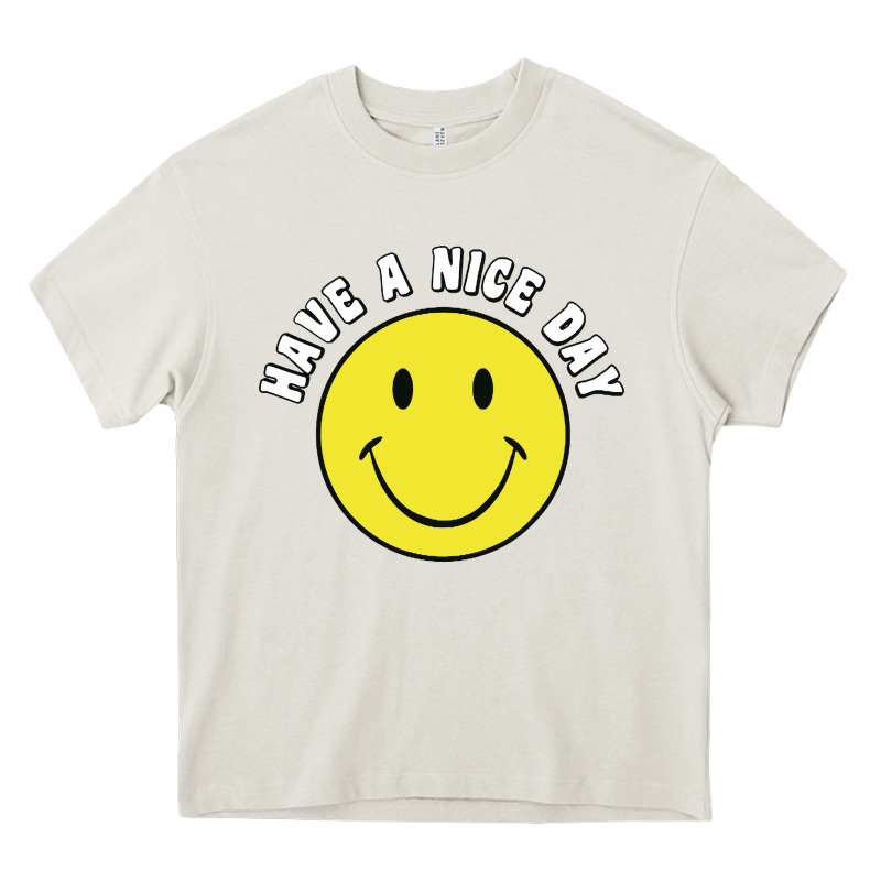 Retro   Have A Nice Day   Smile Happy Face Heavy Core Tee by artisFamous | Teevron