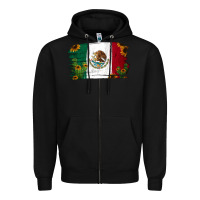 Black cactus sunflower mexican flag Zipper Hoodie - Jasminsmagicworld