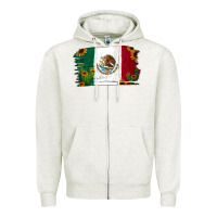 Oatmeal Heather cactus sunflower mexican flag Zipper Hoodie - Jasminsmagicworld