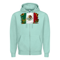Seafoam cactus sunflower mexican flag Zipper Hoodie - Jasminsmagicworld