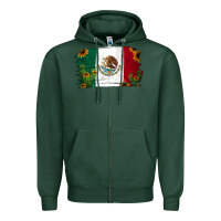 Sports Green cactus sunflower mexican flag Zipper Hoodie - Jasminsmagicworld