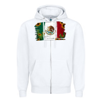 White cactus sunflower mexican flag Zipper Hoodie - Jasminsmagicworld