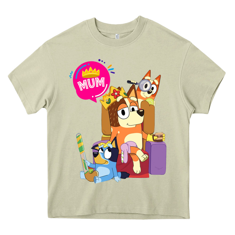 Bluey Mom Dad Funny Queen For Family Lover T Shirt Heavy Core Tee by artisFamous | Teevron