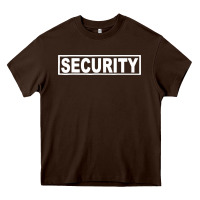 Chocolate Brown security Heavy Core Tee - artisFamous