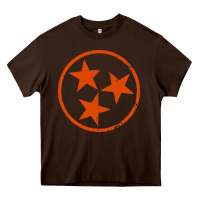 Chocolate Brown tennessee flag vintage grunge distressed graphic Heavy Core Tee - artisFamous