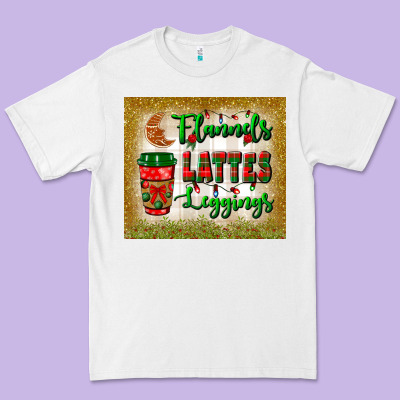 Flannels Lattes Leggings Tumbler Premium Tee Designed By Bundleandbundleshop