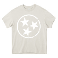 Cream tennessee flag vintage grunge distressed graphic Heavy Core Tee - artisFamous