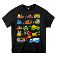 Black construction excavator shirt for boys girls men and women t shirt Heavy Core Tee - artisFamous