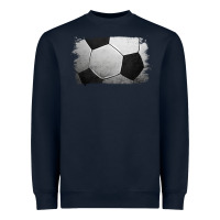 Navy Soccer Ball Brushstroke Heavyweight Sweatshirt - RanaPortraitStore