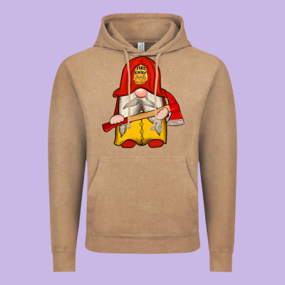 Firefighter Gnomes Vintage Hoodie Designed By Artiststas