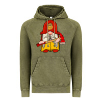 Vintage Olive firefighter gnomes Vintage Hoodie - Artiststas