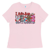 Bubblegum Pink I Like big veins and cannot be Ladies Tee - CowhideDigitalArt