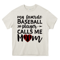 Womens My Favorite Baseball Player Calls Me Mom Heavy Core Tee | Teevron