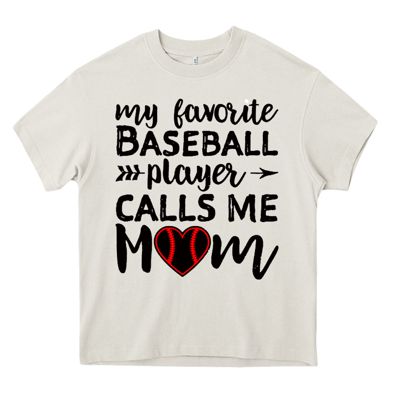 Womens My Favorite Baseball Player Calls Me Mom Heavy Core Tee by artisFamous | Teevron