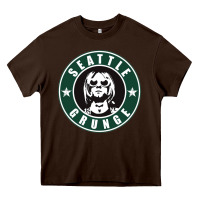 Chocolate Brown seattle grunge Heavy Core Tee - artisFamous