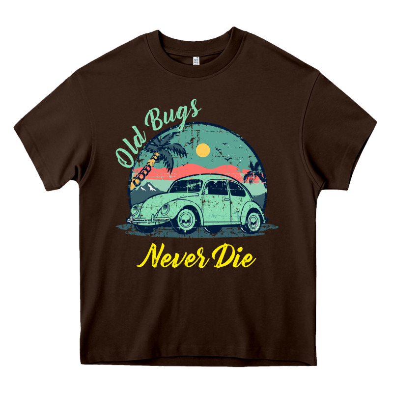 Vintage Funny Beetle Bug Distressed Classic Cars Old Bugs Never Die Heavy Core Tee by artisFamous | Teevron