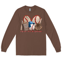 Chestnut take me out to the ballgame Long Sleeve Tee - RacoonDesign