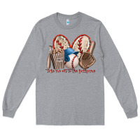 Heather Grey take me out to the ballgame Long Sleeve Tee - RacoonDesign