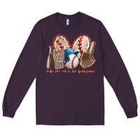 Plum take me out to the ballgame Long Sleeve Tee - RacoonDesign