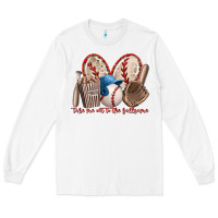 White take me out to the ballgame Long Sleeve Tee - RacoonDesign