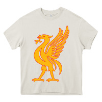 Cream liverpool bird license plate Heavy Core Tee - artisFamous