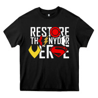 Black restore the snyderverse Heavy Core Tee - artisFamous