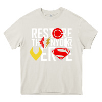 Cream restore the snyderverse Heavy Core Tee - artisFamous