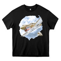 Black 40 flying tigers Heavy Core Tee - artisFamous