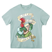 Arona alan a dale rooster  oo de lally golly what a day tattoo watercolor pa Heavy Core Tee - artisFamous