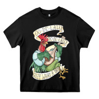 Black alan a dale rooster  oo de lally golly what a day tattoo watercolor pa Heavy Core Tee - artisFamous
