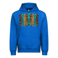 Cobalt glitter turqoise leopard tooled leather background Urban Hoodie - RanaPortraitStore