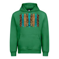 Emerald glitter turqoise leopard tooled leather background Urban Hoodie - RanaPortraitStore
