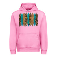 Fuchsia Pink glitter turqoise leopard tooled leather background Urban Hoodie - RanaPortraitStore