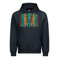 Navy glitter turqoise leopard tooled leather background Urban Hoodie - RanaPortraitStore