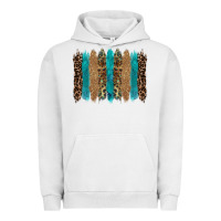 Pigment Lunar Rock glitter turqoise leopard tooled leather background Urban Hoodie - RanaPortraitStore