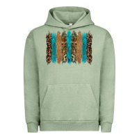 Pigment Oil Green glitter turqoise leopard tooled leather background Urban Hoodie - RanaPortraitStore