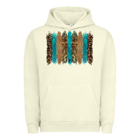 Pigment Pistachio glitter turqoise leopard tooled leather background Urban Hoodie - RanaPortraitStore