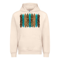 Sandshell glitter turqoise leopard tooled leather background Urban Hoodie - RanaPortraitStore