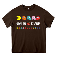 Chocolate Brown cool retro 80s pacman ghosts video games Heavy Core Tee - artisFamous