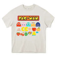Cream 80s pacman ghosts video games Heavy Core Tee - artisFamous