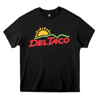 Black del taco (retro) Heavy Core Tee - artisFamous