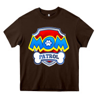 Chocolate Brown funny mom patrol  funny dog mom gift birthday party t shirt Heavy Core Tee - artisFamous