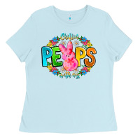 Baby Blue Chillin Peeps With My Ladies Tee - CowhideDigitalArt