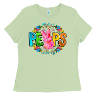 Matcha Chillin Peeps With My Ladies Tee - CowhideDigitalArt