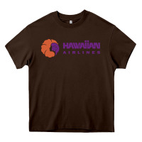 Chocolate Brown hawaiian airlines Heavy Core Tee - artisFamous