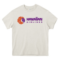 Cream hawaiian airlines Heavy Core Tee - artisFamous