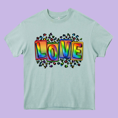 Love Pride Heavy Core Tee Designed By Fadigitalartstudio