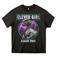 Asphalt distressed teal raptor clever girl t shirt Heavy Core Tee - artisFamous